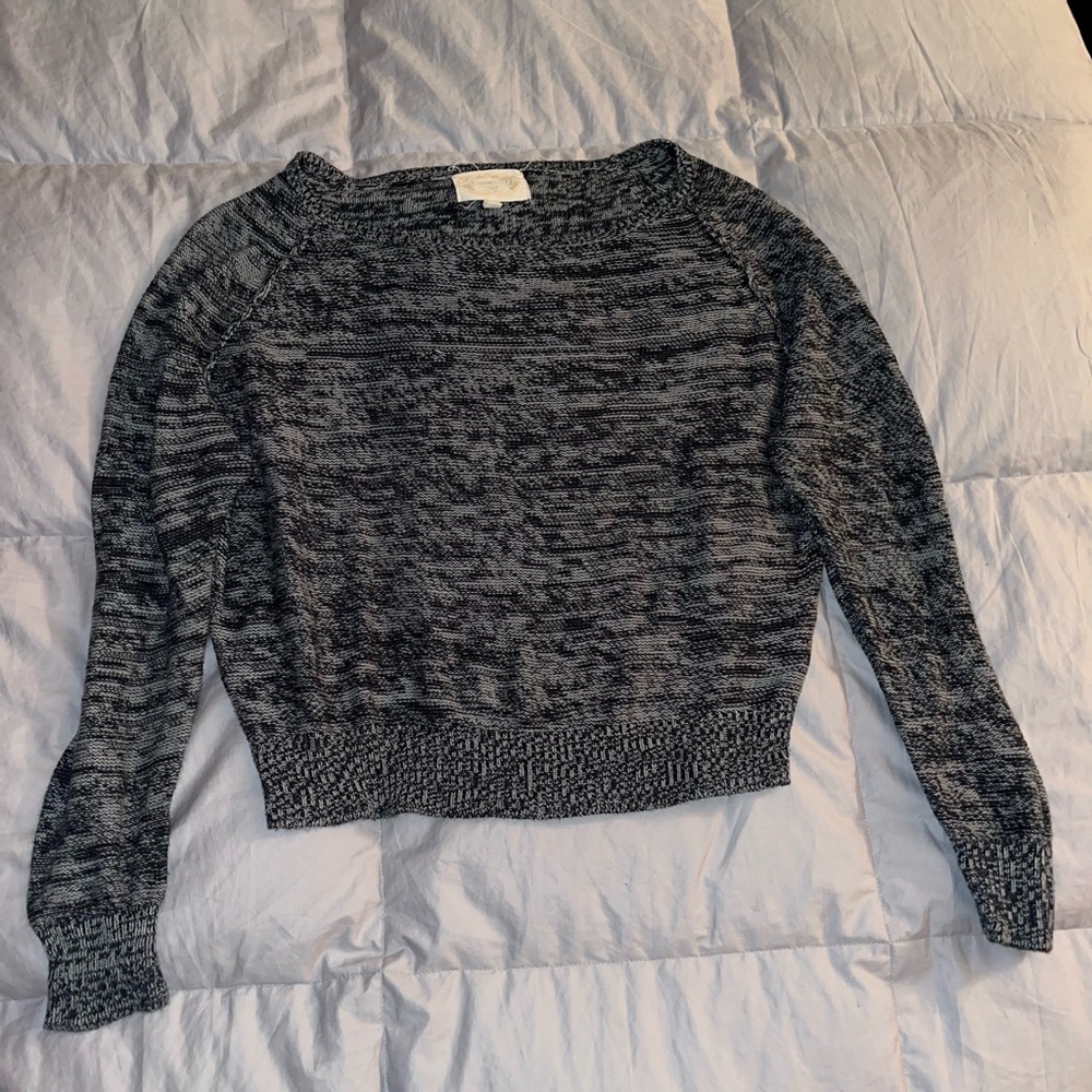 Grey feathered sweater